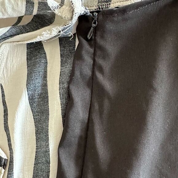 Zara‎ Zebra Print Wrap Around Romper Mini Dress Womens M Black Cream Boho - Picture 9 of 14